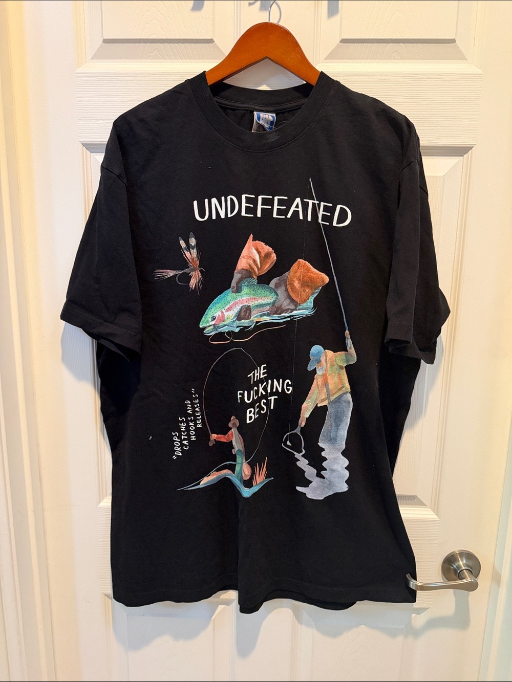 NWT Undefeated Black Graphic Tee - Fishing Design